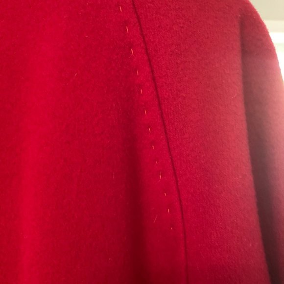 Red Pendleton Wool Dress Coat 10P - Picture 4 of 5